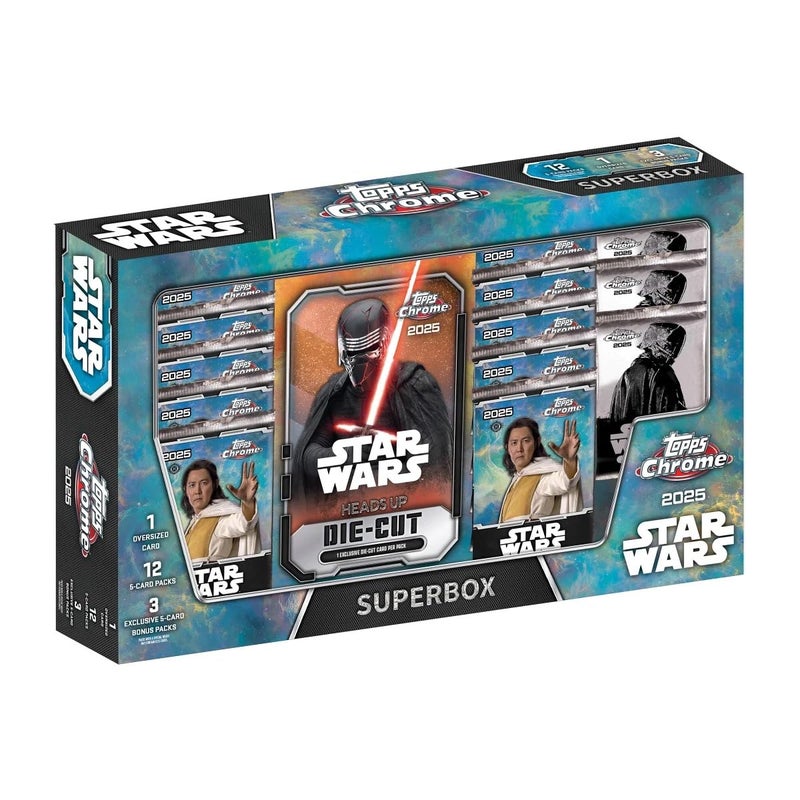Topps 2025 Topps Chrome Star Wars SuperBox Trading Card Box - Image 1